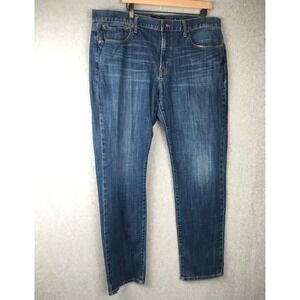 Lucky Brand 121 Slim Straight Jeans 38x32 Blue Stretch Denim